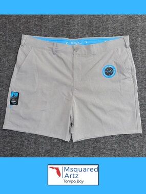 Birdie Bound Golf Shorts Gray Flex Waist Performance Stretch Men Size 42